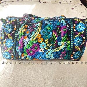 Vera Bradley Blue Floral Quilted Travel Bag